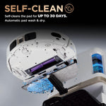 Shark PowerDetect Robot Vacuum and Mop with 60-Day Self-emptying and Cleaning Base - 3D LiDAR Navigation - Wi-Fi/App - 4 Anti-microbial Pads, 2 Odour Cartridges and 2 Brushes Incl. - White