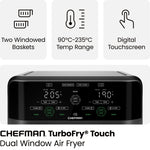 Chefman 5.6L Dual Air Fryer Oven - Black