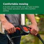 Bosch Cordless Lawn Mower ROTAK18V2-38 (Cutting Width: 38 cm, Height of Cut: 30-75 mm, 40 l Fabric Grass Bag, Mulch Plug, incl 2 x 18V Battery and Charger)