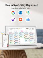Airzeen 15.6" Digital Wall Calendar & Smart Chore Chart - White