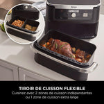 Ninja Foodi FlexDrawer Air Fryer, Dual Zone with Removable Divider, Large 10.4L Drawer, 7-in-1, Double Zone, Oil Free, Dishwasher Safe Nonstick Parts, Black AF500EU