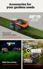 WORX Landroid Vision Cloud WR305E 2WD Robotic Lawnmower without Boundary Cable for 500 m² (AI Obstacle Detection, VSLAM+ RTK Cloud Navigation, Auto Mapping, App Control)