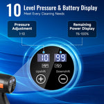 6-in-1 Cordless Pressure Washer, Portable Jet Wash with 120Bar Max Pressure & 3.4GPM Flow, Dual 21V 3.0Ah Batteries, 10-Speed Power Washer for Car, Patio, Bike, Camping Gear & Window Cleaning