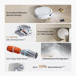 DJI ROMO S Robot Vacuum Cleaner and Mop With 25,000 Pa Suction, Drone-Level Sensing, Dual Robotic Arms, 200-Day Maintenance-Free Operation, Anti-Tangle Roller Brush, Auto Mop Washing & Drying