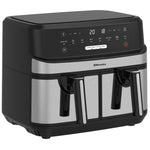 EMtronics EMAFDD9LSL Dual Air Fryer 9L Stainless Steel
