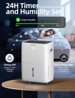Dehumifer 30L/Day Dehumidifier - White 4L Tank D25-30L