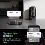 Vexilar Robot Vacuum and Mop with Multi-Cyclone Bagless Self Emptying Docking Station, 10000Pa Suction, LiDAR Navigation, 5 Maps, 180Min Runtime, Robotic Vacuum for Pet Hair, Carpet and Hard Floor