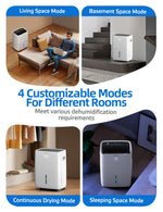 Dehumifer 30L/Day Dehumidifier - White 4L Tank D25-30L