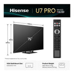 Hisense 75U7QTUK PRO 75" ULED 4K Smart TV