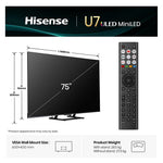 Hisense 75U7QTUK 75" ULED 4K Smart TV