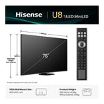 Hisense 75U8QTUK 75" ULED 4KSmart TV