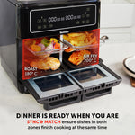 Breville Halo Flexi Dual Air Fryer Oven 11L 2400W Black