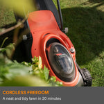 Flymo 18V SimpliMow 320 Cordless Lawnmower – 4.0Ah Battery & Charger Included, 32cm Cutting Width, Lightweight, Up to 200m²
