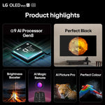LG OLED65C55LA 65" 4K OLEDevo Smart TV - Dark Titan Silver