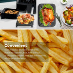 GWYXC 2 Pack Air Fryer Grill Pan for Ninja Foodi AF400UK 9.5L 6 in 1 DualZone 2 Drawers Air Fryer, Non-Stick Stainless Steel Replacement Crisper Plate Grill Tray Accessories, Dishwasher Safe