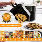 GWYXC 2 Pack Air Fryer Grill Pan for Ninja Foodi AF400UK 9.5L 6 in 1 DualZone 2 Drawers Air Fryer, Non-Stick Stainless Steel Replacement Crisper Plate Grill Tray Accessories, Dishwasher Safe