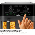 Chefman 5.6L Dual Air Fryer Oven - Black