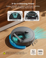 Lefant M330 Pro Robot Vacuum and Mop - 5000Pa Light Grey