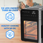 Bridge Pro 36 Litre Air Fryer Oven with French Doors and Accessories - XXL Air Fryer Dual Zone, Family Sized, Double Door, 16 in 1 Table Top Oven, Extra Large for Family, Fast and Healthy Cooking