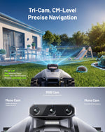 MAMMOTION YUKA mini 2 500 Robot Lawn Mower without Boundary, Recommended 500 ㎡, Tri-Cam AI Vision, NO RTK, No Signal Dropouts, Auto Multi-Zone Mapping, DropMow, 45% Slopes Cutting Heights 20-60mm