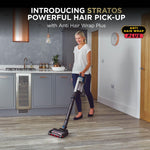 Shark Stratos Cordless Pet Pro Stick Vacuum Cleaner with Anti Hair Wrap Plus, Clean Sense IQ, DuoClean, 60min Run-Time, Removable Battery, 4 Tools, Anti-Allergen, White/Navy IZ402UKTSB