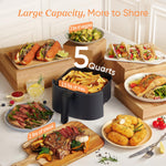 COSORI Air Fryer 4.7L, 9-in-1 Compact Air Fryers Oven, 130+ Recipes(Cookbook & Online), Max 230℃ Setting, Digital Tempered Glass Display, Quiet, 4 Portions, Non-Stick, Dishwasher Safe, 1500W
