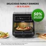 Breville Halo Flexi Dual Air Fryer Oven 11L 2400W Black
