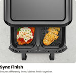 Chefman 5.6L Dual Air Fryer Oven - Black