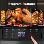 Dual Air Fryer, TopStrong Double Stack Air Fryer with Visual Window, 6 Functions-Air Fry, Air Roast, Bake, Broil, Reheat, Dehydrate, Dishwasher Safe Non-Stick Baskets, 2500W, Family Size(11L)