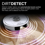 Shark PowerDetect Robot Vacuum with 60-Day Self-emptying Base - For Carpets, Hard Floors and Pet Hair - 3D LiDAR Navigation - Wi-Fi / App - Odour Cartridge and 2 Brushes Incl. - White