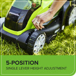 Greenworks G40LM35 Cordless Lawnmower for Lawns up to 400m², 35cm Cutting Width, 40L Bag WITHOUT 40V Battery & Charger, 3 Year Guarantee, Green