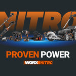 WORX Nitro HydroShot WG633E 20V High-Flow Cordless Portable Pressure Cleaner Power Washer with Brushless Motor Up to 56 Bar Pressure, IPX7 Waterproof Battery, Charger, Multi-Spray Nozzle & Accessories
