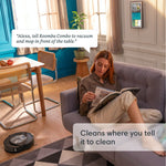 iRobot Roomba Combo j7+ Self-Emptying Robot Vacuum & Mop - Fully Retractable pad, Identifies & Avoids Obstacles, Smart Mapping, Alexa, Ideal for Pets