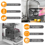 GWYXC 2 Pack Air Fryer Grill Pan for Ninja Foodi AF400UK 9.5L 6 in 1 DualZone 2 Drawers Air Fryer, Non-Stick Stainless Steel Replacement Crisper Plate Grill Tray Accessories, Dishwasher Safe