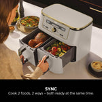 Ninja Foodi MAX Dual Zone Air Fryer 9.5L Stone Gold DZ400UK