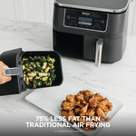 Ninja DZ201 Foodi 6-in-1 2-Basket Air Fryer with DualZone Technology, 8-Quart Capacity, and a Dark Grey Stainless Finish