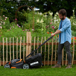 Worx WG927E 40V Cordless Lawnmower & Trimmer Twin Pack – 34cm Mower & 20V Grass Trimmer – Ideal for Medium Gardens (230㎡) Includes 2x 2.0Ah Batteries & Charger – PowerShare Compatible