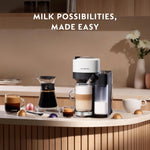 De'Longhi Nespresso Vertuo Lattissima ENV300.W, Automatic Coffee Machine with Automatic Milk Frother, Single-Serve Capsule Coffee Machine, 5 Cup Sizes, 1500W, Matt White & Glossy