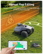 MAMMOTION YUKA mini 2 500 Robot Lawn Mower without Boundary, Recommended 500 ㎡, Tri-Cam AI Vision, NO RTK, No Signal Dropouts, Auto Multi-Zone Mapping, DropMow, 45% Slopes Cutting Heights 20-60mm