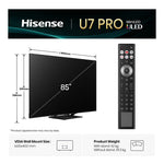 Hisense 85U7QTUK PRO 85" ULED 4K Smart TV