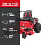 CRAFTSMAN Z5200 | 42 in Gas Zero-Turn Riding Lawn Mower | 20HP Kohler 7000 Twin-Cylinder Engine | High Back Seat (17RRFACS093)