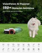 Segway Navimow i208 AWD Robot Lawn Mower without Boundary for 800 m², w/Garage S, All-Wheel-Drive for 45% Slopes, EFLS NRTK + Vision, Auto Mapping, No RTK Antenna Required (Ship Separately)