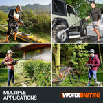 WORX Nitro HydroShot WG633E 20V High-Flow Cordless Portable Pressure Cleaner Power Washer with Brushless Motor Up to 56 Bar Pressure, IPX7 Waterproof Battery, Charger, Multi-Spray Nozzle & Accessories
