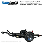 Go! Series Single Rail Ride-Up Folding Motorcycle Trailer