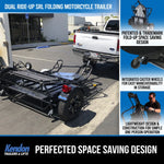 Dual Ride-Up SRL Stand-Up™ BB207RU-A Folding Motorcycle Trailer – 2,000 lb Capacity