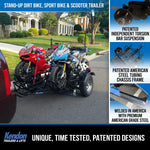 Go!Series Stand-Up™ DB507-A 3-Rail Folding Motorcycle Trailer