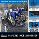 Go!Series Stand-Up™ DB507-A 3-Rail Folding Motorcycle Trailer