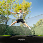 Sportspower BouncePro 14ft Trampoline Meets ASTM Safety Standards, Heavy-Duty Rust-Resistant Steel Frame, UV-Resistant Jump Mat & Safety Net