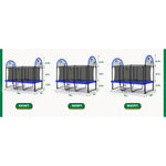 Zupapa 1500LBS Weight Capacity Rectangle Trampoline Basketball Hoop 10x17FT 9X15FT 8X14FT Outdoor Square Gymnastics Trampolines for Kids Adults
