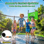Outdoor Trampoline,Fashionsport Outfitters 8FT/12FT/14FT/16FT Round Jumping Trampoline with Ladder,Sprinkler,Basketball Hoop Board,Recreational Backyard Trampolines Anti-Rust for Kids Gift